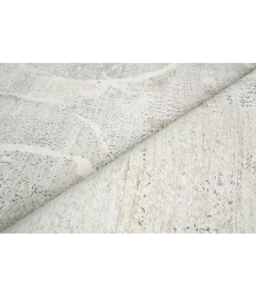 Exquisite Rugs Fine Pure Silk Gray/Ivory 42236X9 6ft.X9ft. Rect. Rug