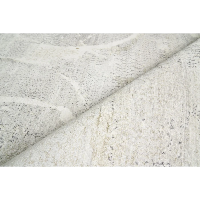 Exquisite Rugs Fine Pure Silk Gray/Ivory 42236X9 6ft.X9ft. Rect. Rug