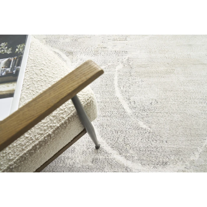 Exquisite Rugs Fine Pure Silk Gray/Ivory 42236X9 6ft.X9ft. Rect. Rug
