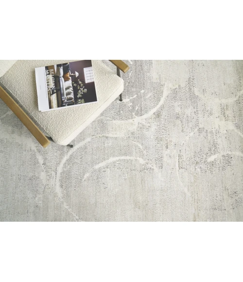 Exquisite Rugs Fine Pure Silk Gray/Ivory 42236X9 6ft.X9ft. Rect. Rug