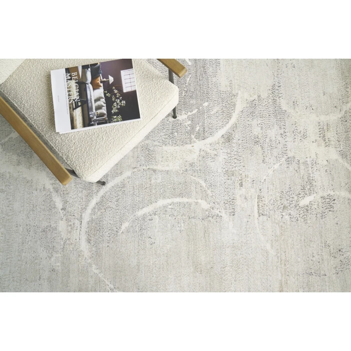 Exquisite Rugs Fine Pure Silk Gray/Ivory 42236X9 6ft.X9ft. Rect. Rug
