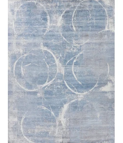 Exquisite Rugs Fine Pure Silk Blue/Gray/Ivory 422512X15 12ft.X15ft. Rect. Rug