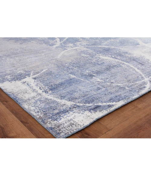 Exquisite Rugs Fine Pure Silk Blue/Gray/Ivory 422512X15 12ft.X15ft. Rect. Rug
