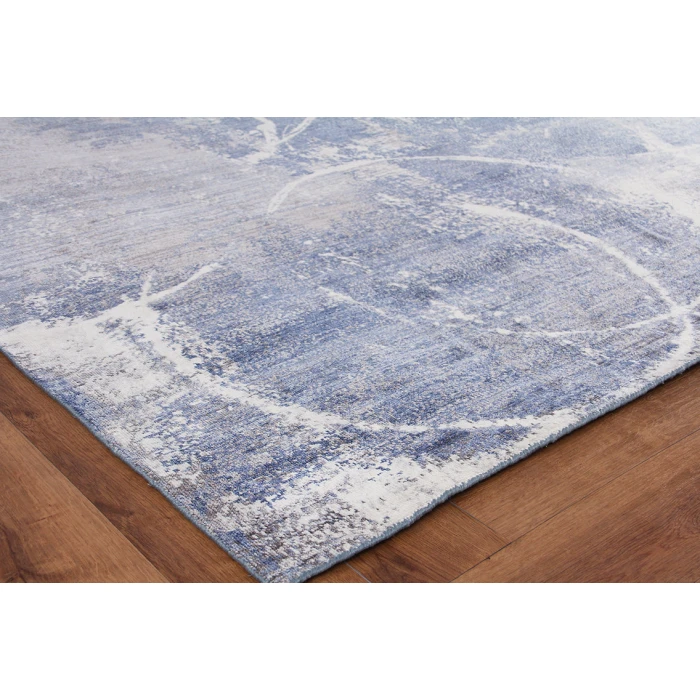 Exquisite Rugs Fine Pure Silk Blue/Gray/Ivory 42258X10 8ft.X10ft. Rect. Rug