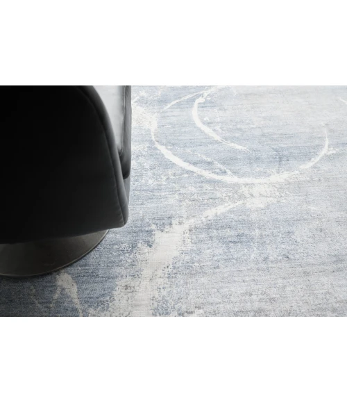Exquisite Rugs Fine Pure Silk Blue/Gray/Ivory 422512X15 12ft.X15ft. Rect. Rug
