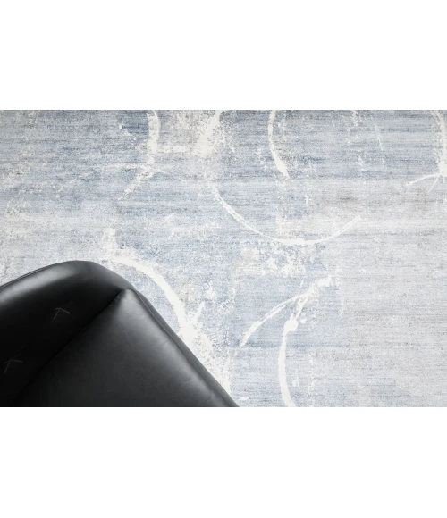 Exquisite Rugs Fine Pure Silk Blue/Gray/Ivory 422512X15 12ft.X15ft. Rect. Rug