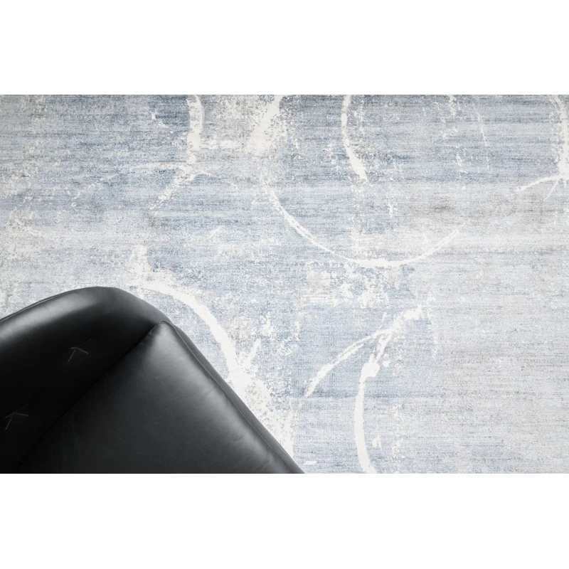 Exquisite Rugs Fine Pure Silk Blue/Gray/Ivory 42256X9 6ft.X9ft. Rect. Rug