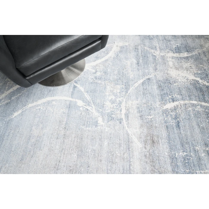 Exquisite Rugs Fine Pure Silk Blue/Gray/Ivory 42258X10 8ft.X10ft. Rect. Rug
