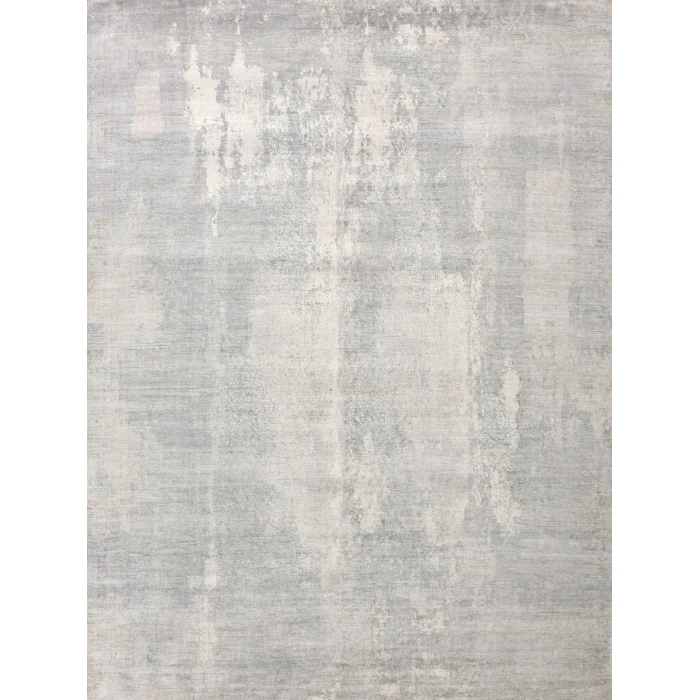 Exquisite Rugs Fine Pure Silk Silver/Ivory 42266X9 6ft.X9ft. Rect. Rug