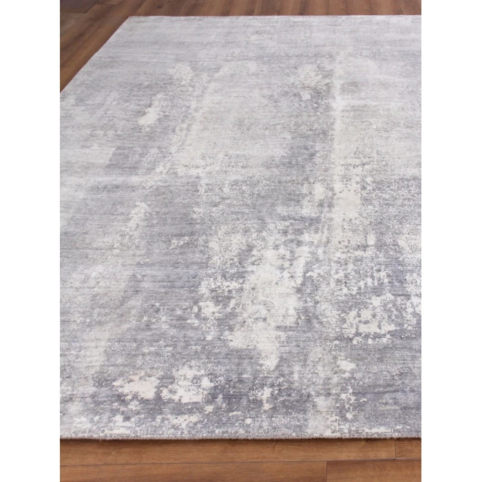Exquisite Rugs Fine Pure Silk Silver/Ivory 42266X9 6ft.X9ft. Rect. Rug