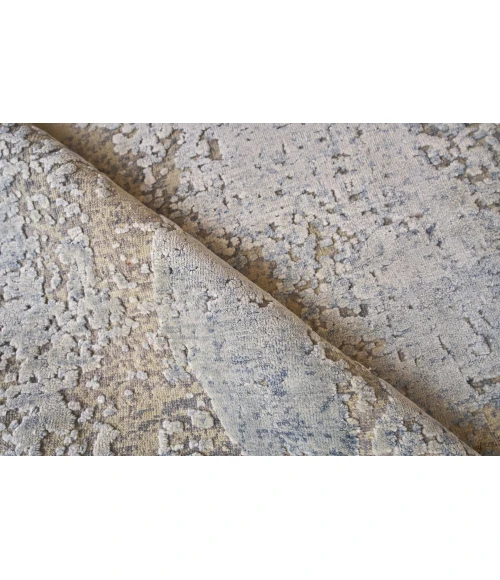 Exquisite Rugs Fine Pure Silk Gray/Beige 42278X10 8ft.X10ft. Rect. Rug