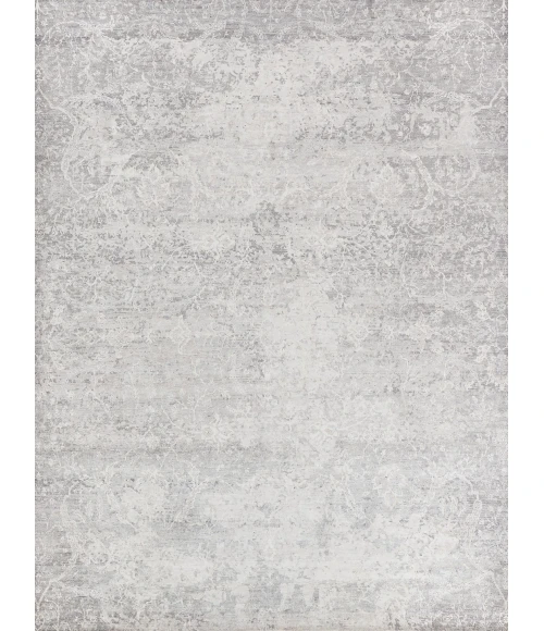 Exquisite Rugs Fine Pure Silk Gray/Ivory 42288X10 8ft.X10ft. Rect. Rug