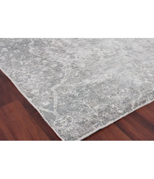 Exquisite Rugs Fine Pure Silk Gray/Ivory 42288X10 8ft.X10ft. Rect. Rug