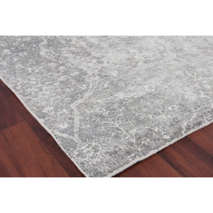 Exquisite Rugs Fine Pure Silk Gray/Ivory 42288X10 8ft.X10ft. Rect. Rug