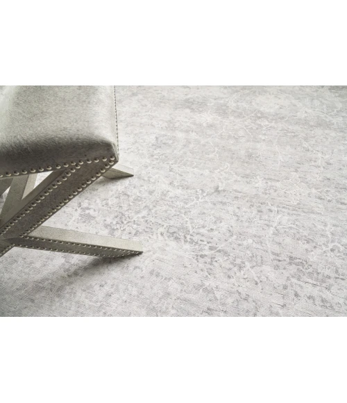 Exquisite Rugs Fine Pure Silk Gray/Ivory 42288X10 8ft.X10ft. Rect. Rug