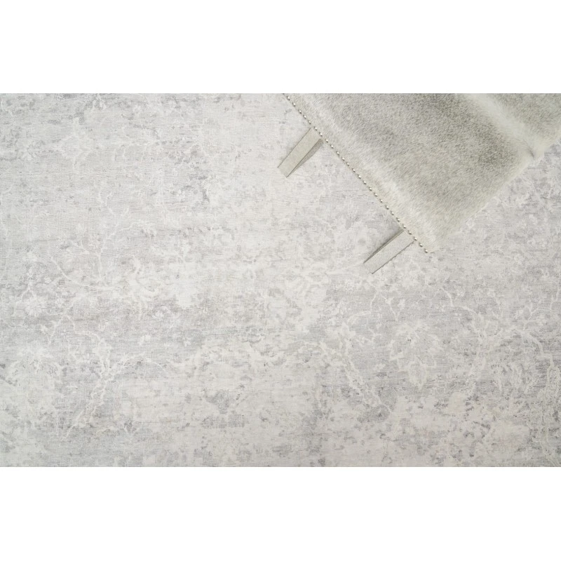 Exquisite Rugs Fine Pure Silk Gray/Ivory 42288X10 8ft.X10ft. Rect. Rug