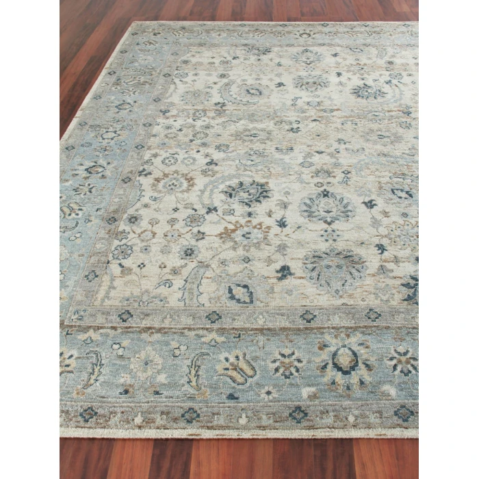 Exquisite Rugs Harper Ivory/Light Blue 42311X16 1ft.X1ft.6in. Rect. Rug