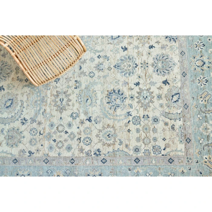 Exquisite Rugs Harper Ivory/Light Blue 42311X16 1ft.X1ft.6in. Rect. Rug