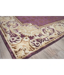 Exquisite Rugs Contemporary Eggplant/Multi 42426X6 ROUND 6ft.X6ft. ROUND Round Rug