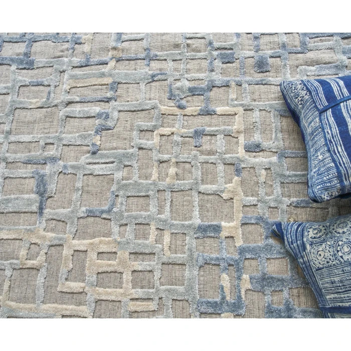 Exquisite Rugs Vista Gray/Blue 43381X16 1ft.X1ft.6in. Rect. Rug