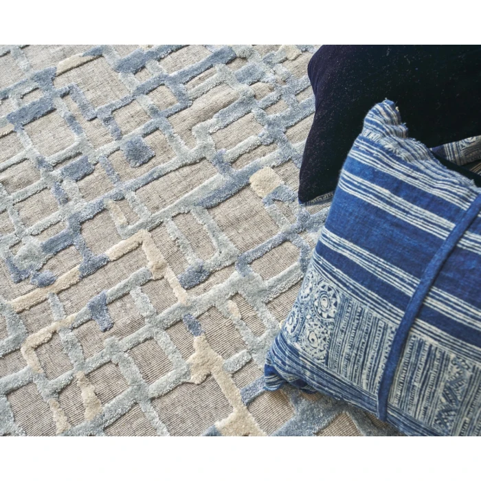 Exquisite Rugs Vista Gray/Blue 43381X16 1ft.X1ft.6in. Rect. Rug