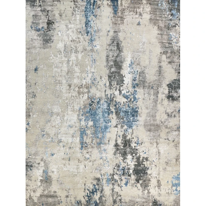 Exquisite Rugs Cosmo Silver/Blue/Ivory 43431X16 1ft.X1ft.6in. Rect. Rug