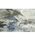 Exquisite Rugs Cosmo Silver/Blue/Ivory 43431X16 1ft.X1ft.6in. Rect. Rug