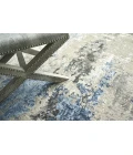 Exquisite Rugs Cosmo Silver/Blue/Ivory 43431X16 1ft.X1ft.6in. Rect. Rug