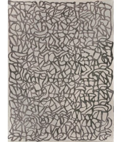 Exquisite Rugs Goudy Ivory/Black 43501X16 1ft.X1ft.6in. Rect. Rug