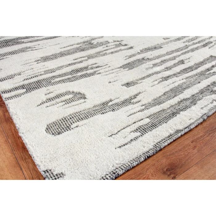 Exquisite Rugs Calibre Ivory/Charcoal 44601X16 1ft.X1ft.6in. Rect. Rug