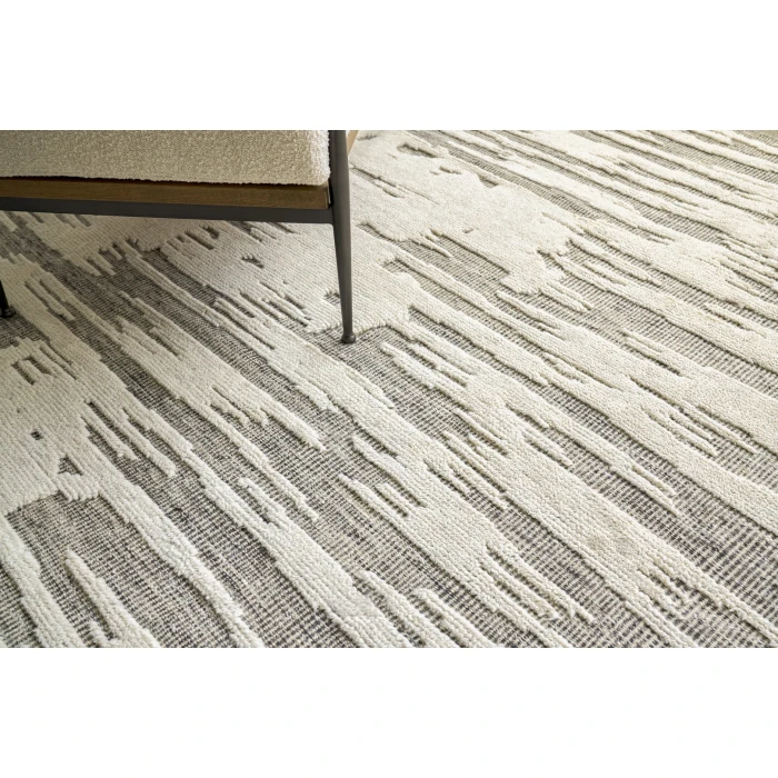 Exquisite Rugs Calibre Ivory/Charcoal 44601X16 1ft.X1ft.6in. Rect. Rug
