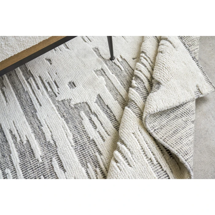 Exquisite Rugs Calibre Ivory/Charcoal 44601X16 1ft.X1ft.6in. Rect. Rug