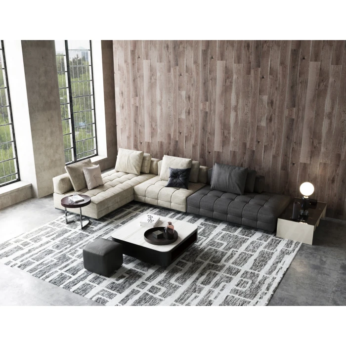 Exquisite Rugs Aldridge Charcoal/Ivory 44806X9 6ft.X9ft. Rect. Rug