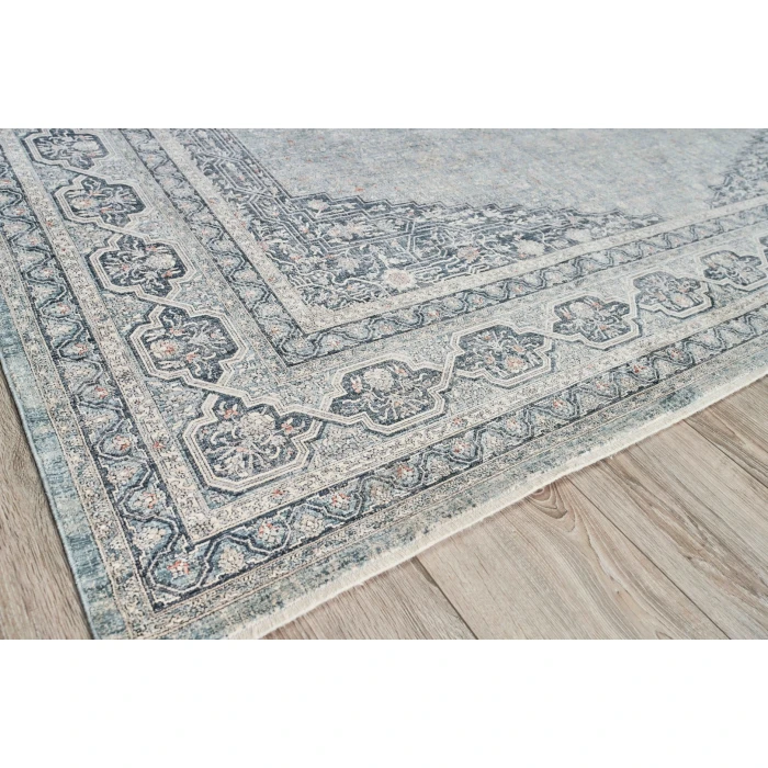Exquisite Rugs Heritage Light Blue/Rust 46249X12 9ft.X12ft. Rect. Rug