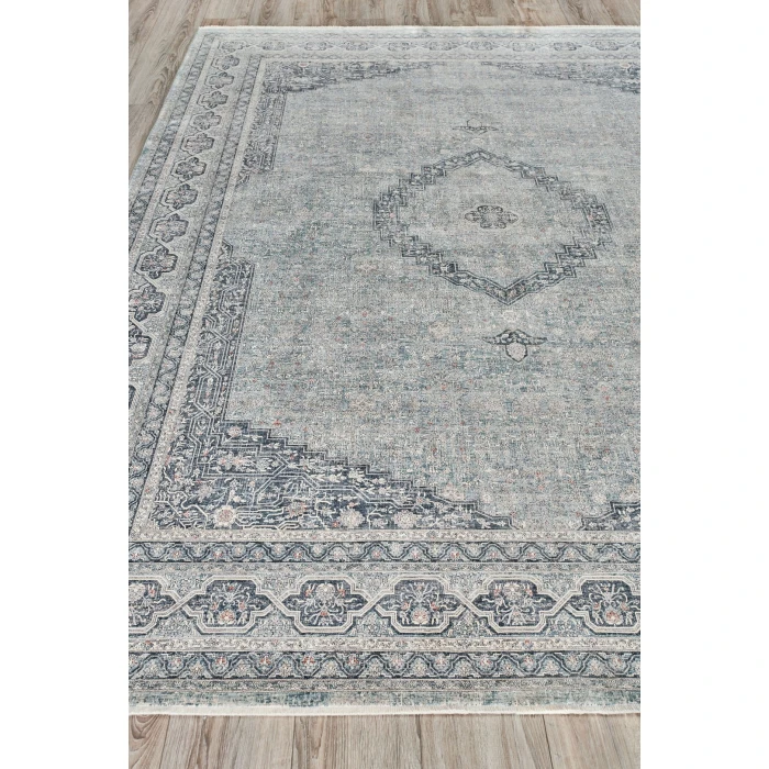 Exquisite Rugs Heritage Light Blue/Rust 46249X12 9ft.X12ft. Rect. Rug