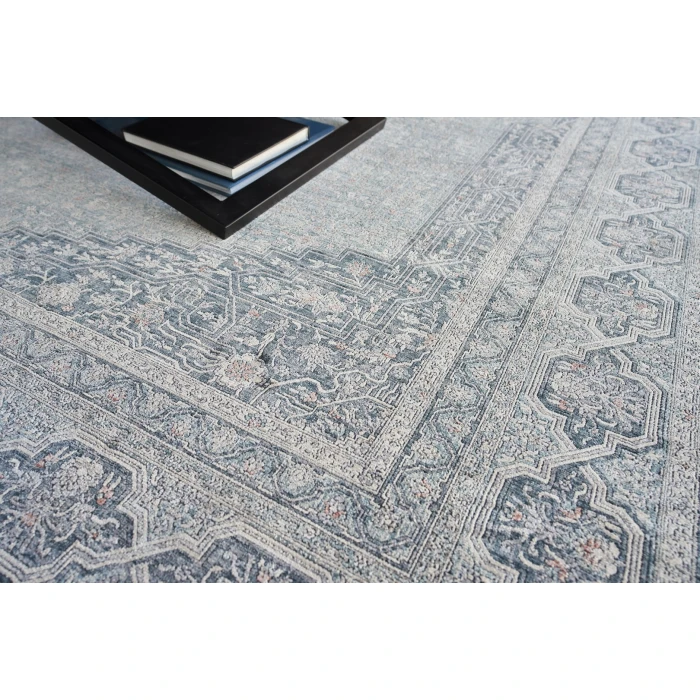 Exquisite Rugs Heritage Light Blue/Rust 46249X12 9ft.X12ft. Rect. Rug