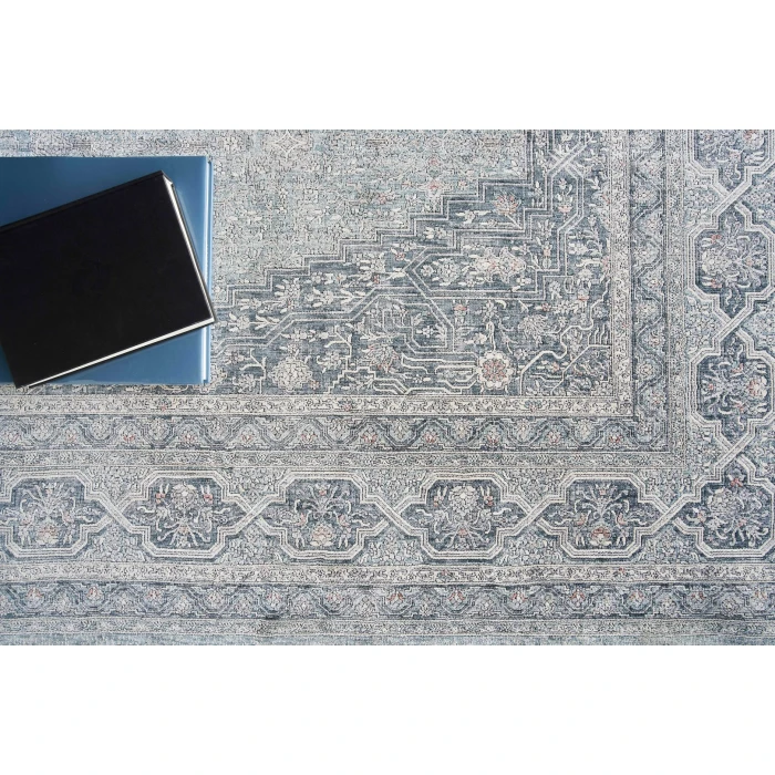 Exquisite Rugs Heritage Light Blue/Rust 46249X12 9ft.X12ft. Rect. Rug