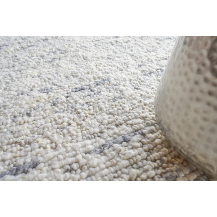 Exquisite Rugs Borelli Gray/Ivory 47491X16 1ft.X1ft.6in. Rect. Rug