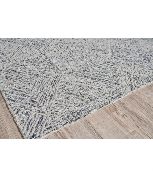 Exquisite Rugs Caprice Black/Silver 47601X16 1ft.X1ft.6in. Rect. Rug