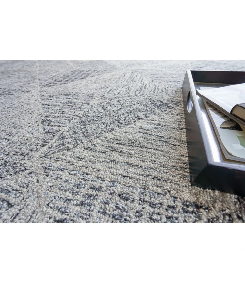 Exquisite Rugs Caprice Black/Silver 47601X16 1ft.X1ft.6in. Rect. Rug