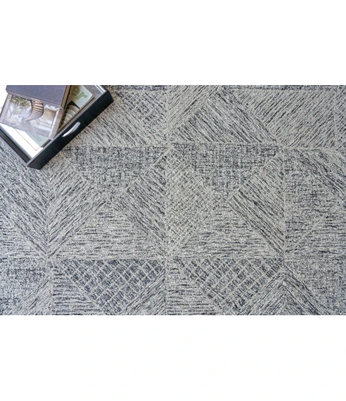 Exquisite Rugs Caprice Black/Silver 47601X16 1ft.X1ft.6in. Rect. Rug