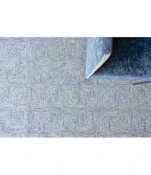 Exquisite Rugs Caprice Blue/Ivory 47741X16 1ft.X1ft.6in. Rect. Rug