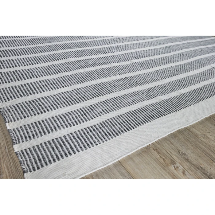 Exquisite Rugs Boca Ivory/Black 48899X12 9ft.X12ft. Rect. Rug