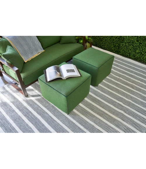 Exquisite Rugs Boca Ivory/Black 48892X3 2ft.X3ft. Rect. Rug