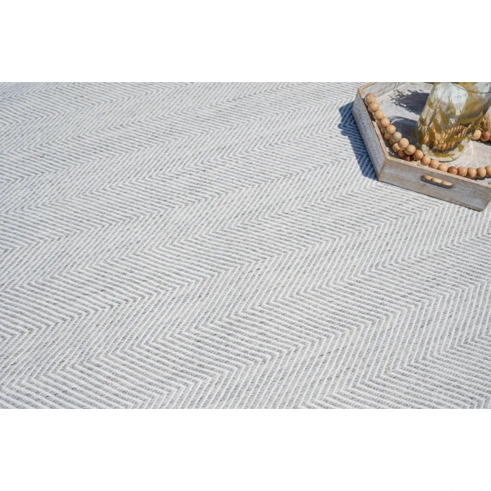 Exquisite Rugs Bintan Ivory/Silver 48962X3 2ft.X3ft. Rect. Rug