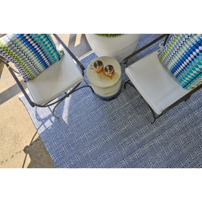 Exquisite Rugs Echo Ivory/Blues 48988X10 8ft.X10ft. Rect. Rug