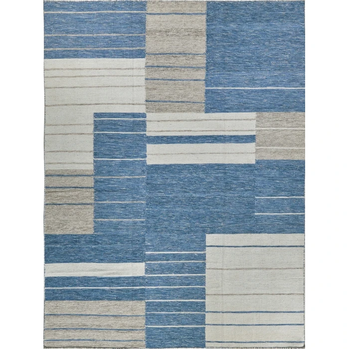 Exquisite Rugs Scandinavian Blue/Ivory 49923X5 3ft.X5ft. Rect. Rug