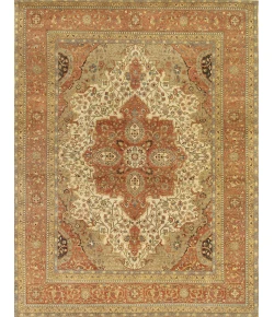 Exquisite Rugs Fine Serapi Ivory/Rust 50228X10 8ft.X10ft. Rect. Rug