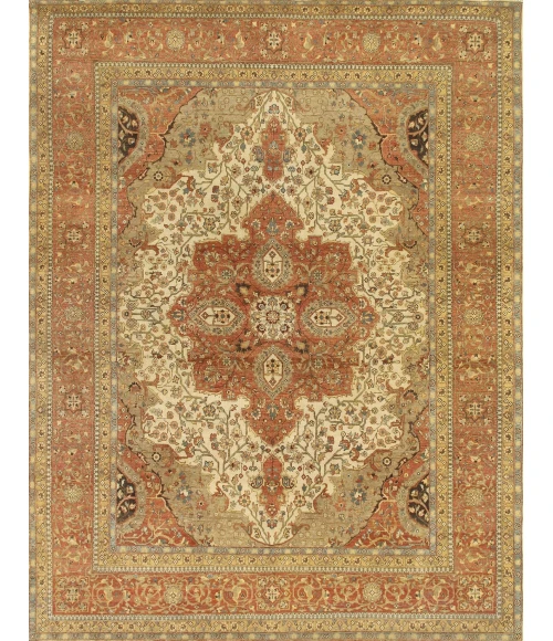 Exquisite Rugs Fine Serapi Ivory/Rust 50228X10 8ft.X10ft. Rect. Rug