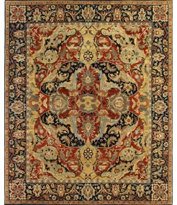 Exquisite Rugs Antique Weave Serapi Rust/Navy/Gold 50249X12 9ft.X12ft. Rect. Rug